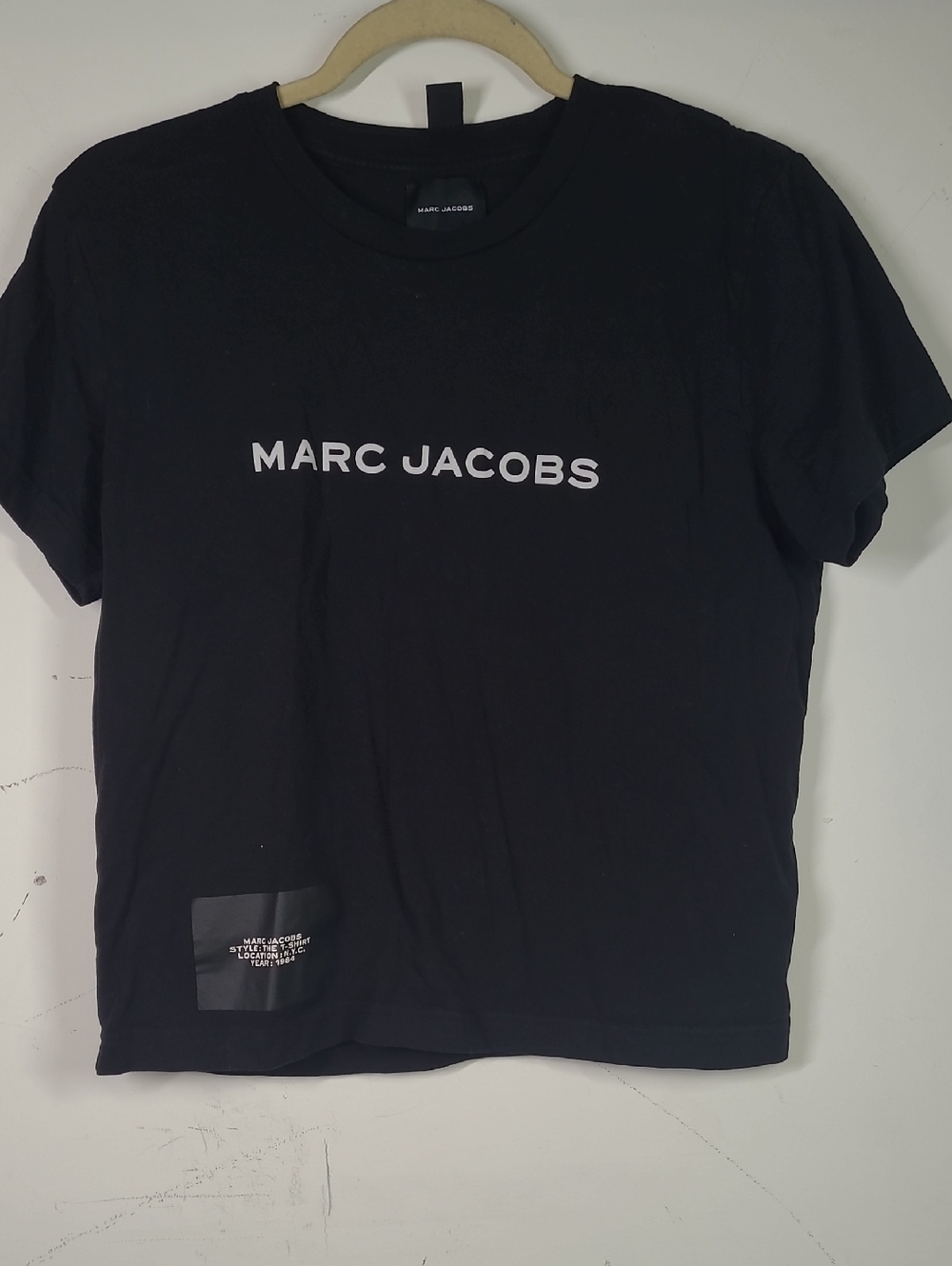 Marc Jacobs Black Tee with White Logo